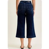 JUDY BLUE HW Ankle Wide Trouser-Capris
