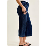 JUDY BLUE HW Ankle Wide Trouser-Capris