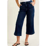 JUDY BLUE HW Ankle Wide Trouser-Capris