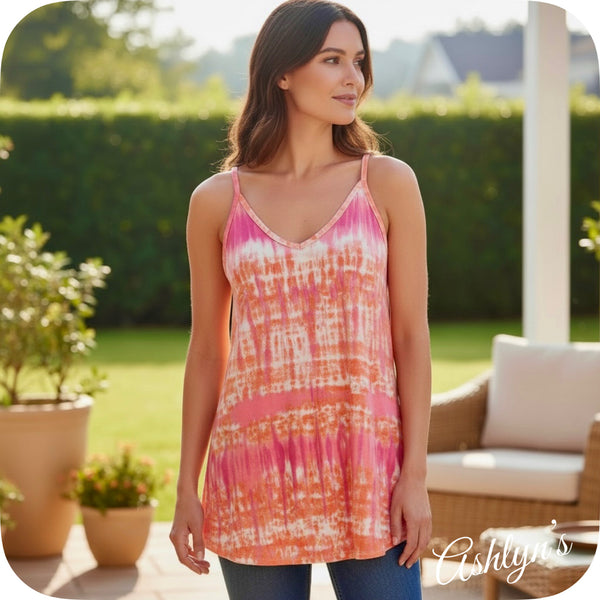 Zenana Reversible V Neck Scoop Neck Tank Top