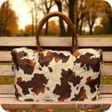 XXL Cow Print Weekender Tote Bag-Shoulder Bag-Sling Bag-Purse