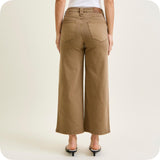 JUDY BLUE High Waist Ankle Wide Golden Brown Jeans