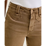 JUDY BLUE High Waist Ankle Wide Golden Brown Jeans