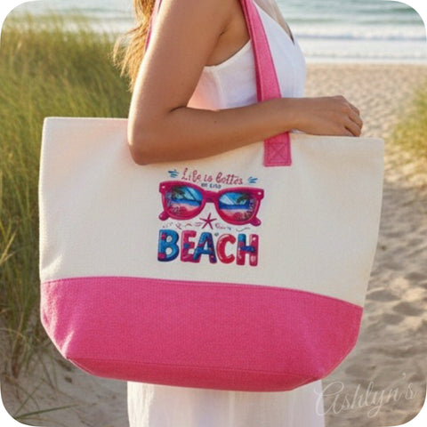 Summer Fun-Life is Better at the Beach Terry Tote Bag-Purse
