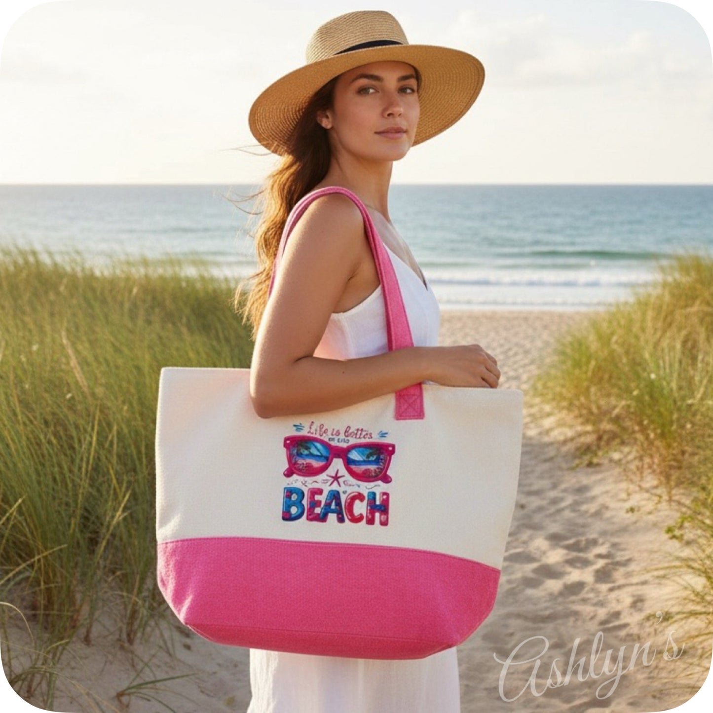 Summer Fun-Life is Better at the Beach Terry Tote Bag-Purse
