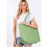 XL Olive Crochet Straw Bag-Tote Bag-Weekender Bag-Purse