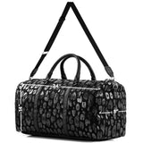 Every Girls Must-XXL Faux Leather Black Animal Print Weekender-Tote-Duffel Bag-Luggage