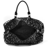 Every Girls Must-XXL Faux Leather Black Animal Print Weekender-Tote-Duffel Bag-Luggage