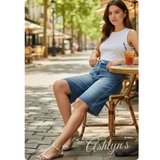 JUDY BLUE High Waist Rigid Magic Jorts-Bermuda Shorts