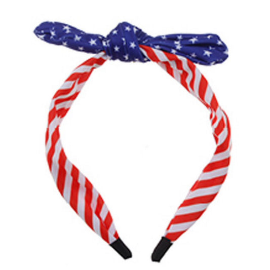 American Pride Bow Tie American Flag Headband