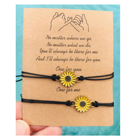 One for Me-One for You Sunflower Bracelets!