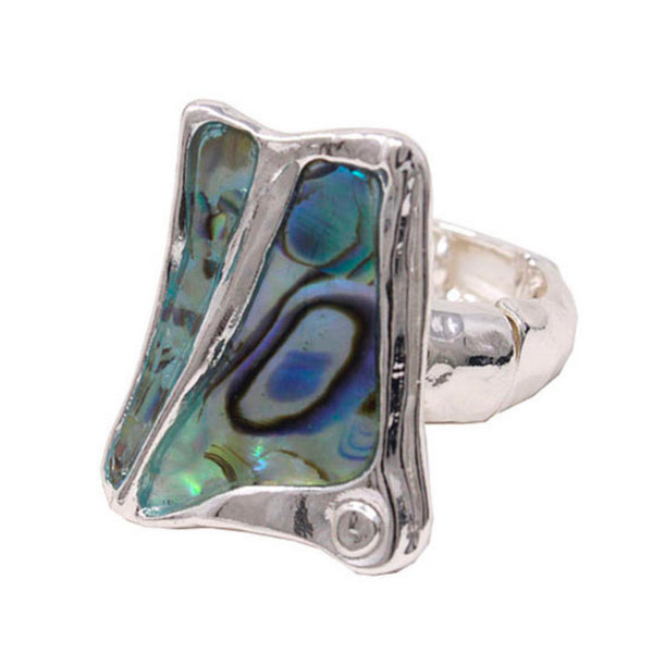 Unique Abalone Stretch Ring
