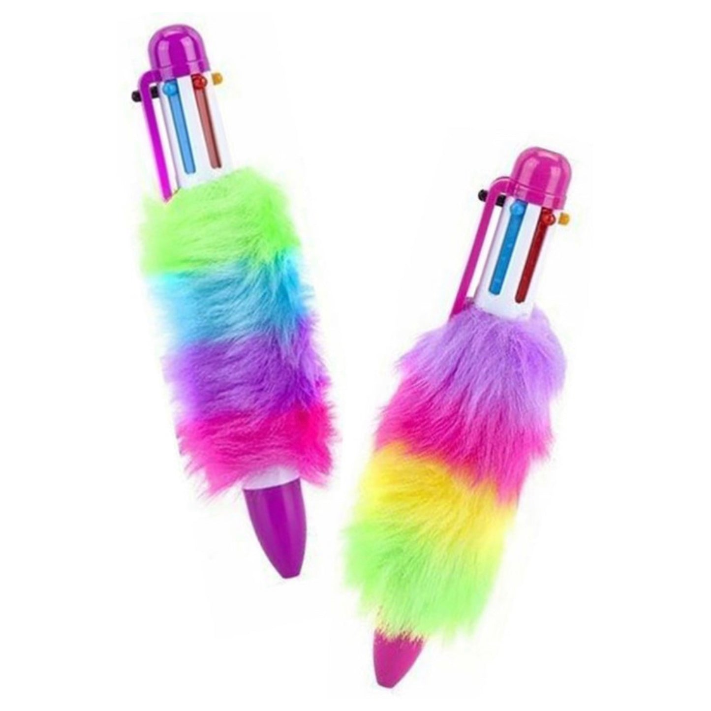 Crazy Cute Fluffy Rainbow 6 Writing Color Pen
