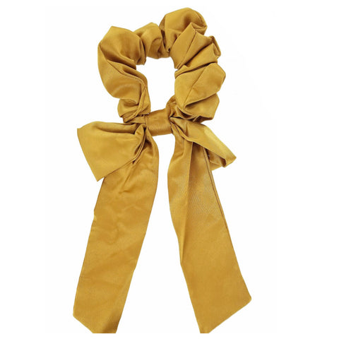 Adorable Silk Scrunchies with Bow Tail