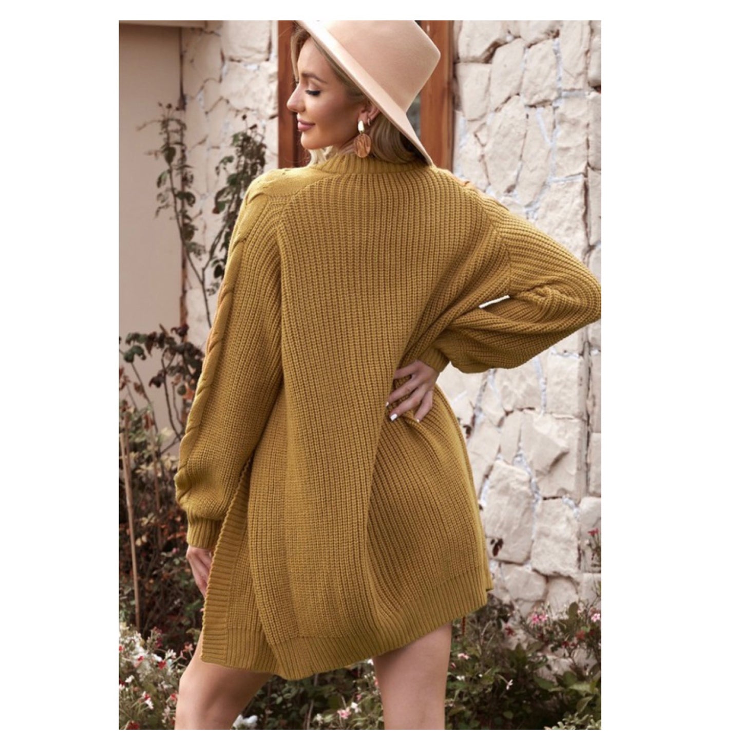 Cozy Open Front Cable Knit Sweater Cardigans-Jacket-Womens