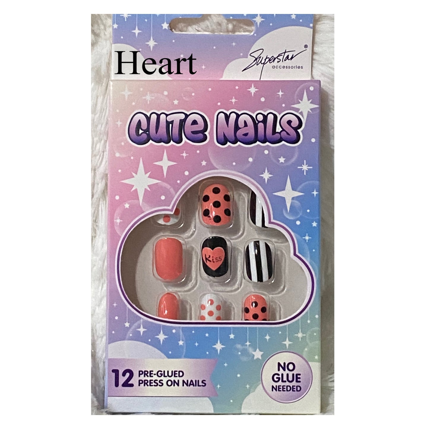 Adorable Little Princess Press On Nails - 12 Choices