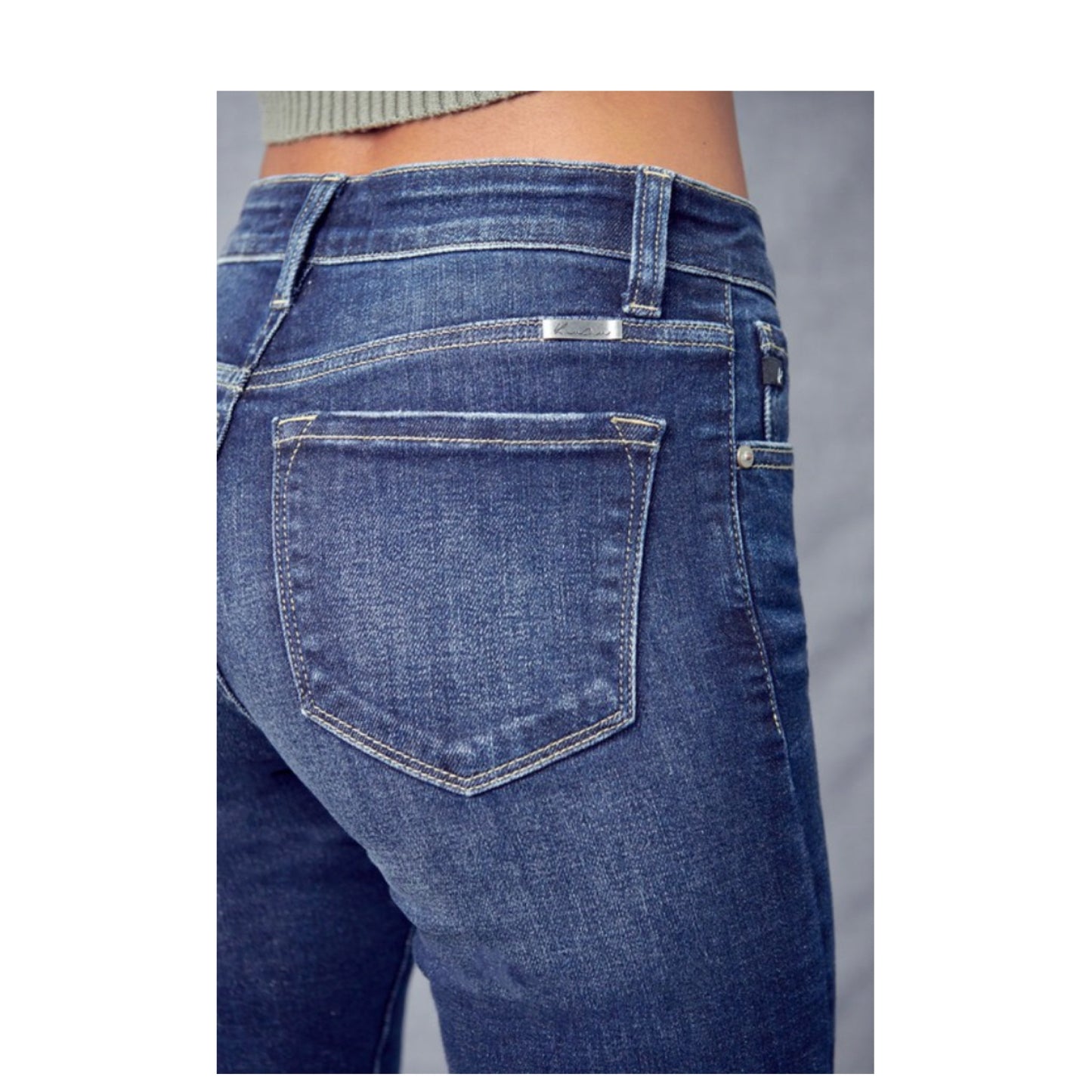Sexy Bootie Button Fly Blue Denim KANCAN Jeans