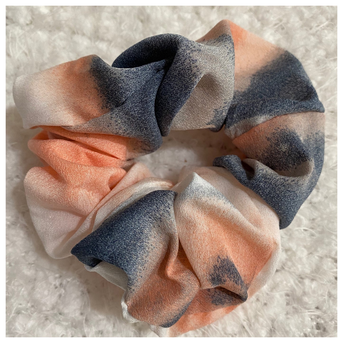 Set of 2 Vibrant Tie-dye Hair Scrunchies