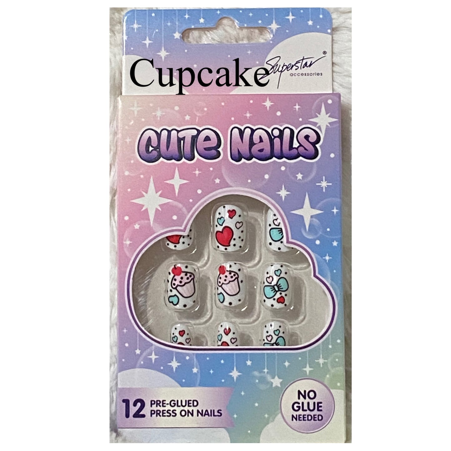 Adorable Little Princess Press On Nails - 12 Choices