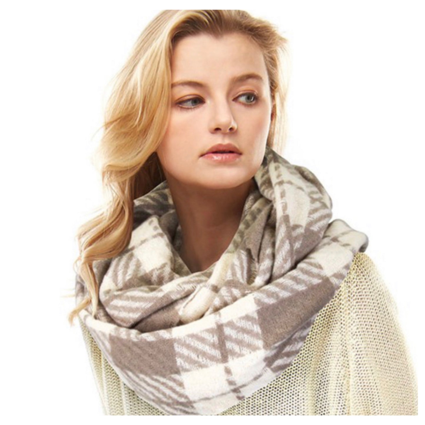 Super Soft Plaid Infinity Scarves-Wrap-Cowl-Winter Accessories