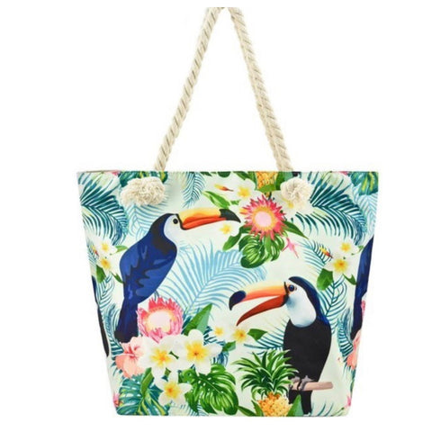 Adorable Tropical Toucan Tote Bag, Purse