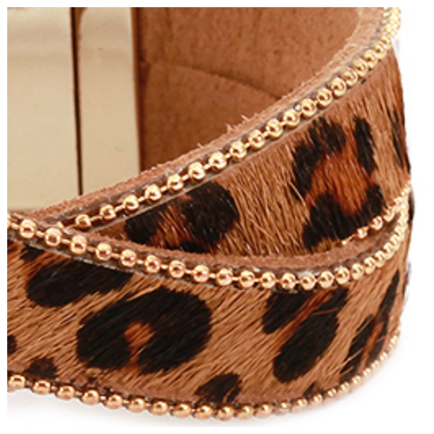 Double Layer Animal Print Magnetic Closure Leather Bracelet-Jewelry