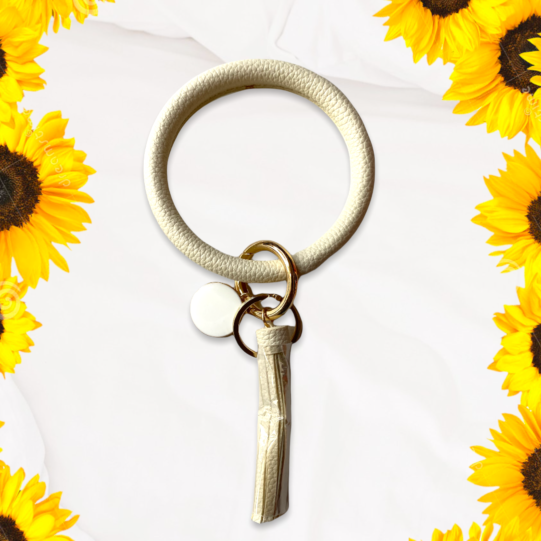 Every Girls Must! Leather Bangle Tassel Keychain