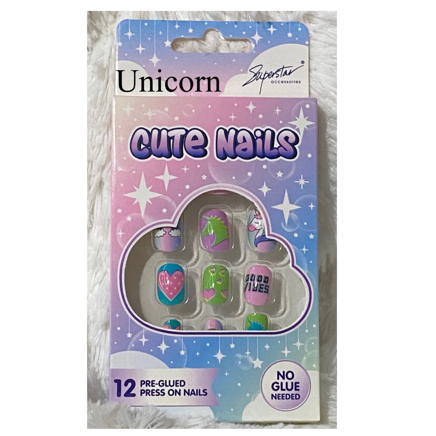 Adorable Little Princess Press On Nails - 12 Choices