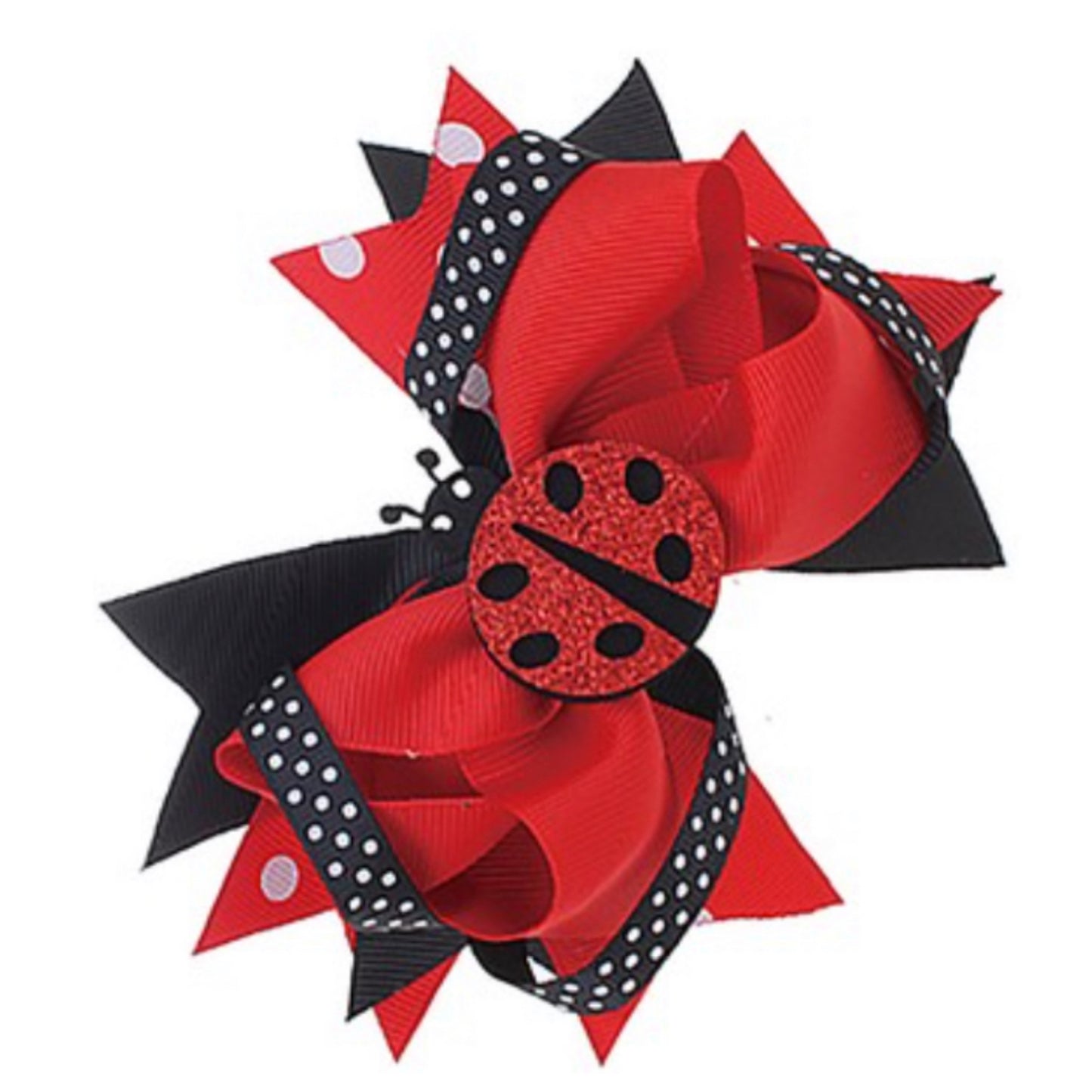Adorable Lady Bug Hair Bow