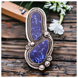 Mixed Shape Blue Stone Stretch Ring