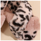 Pamper Your Feet, Faux Fur Pink Leopard Slippers
