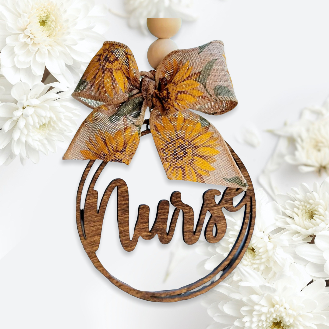 Adorable Laser Cutout Verbiage Car Charm, Tree Ornament