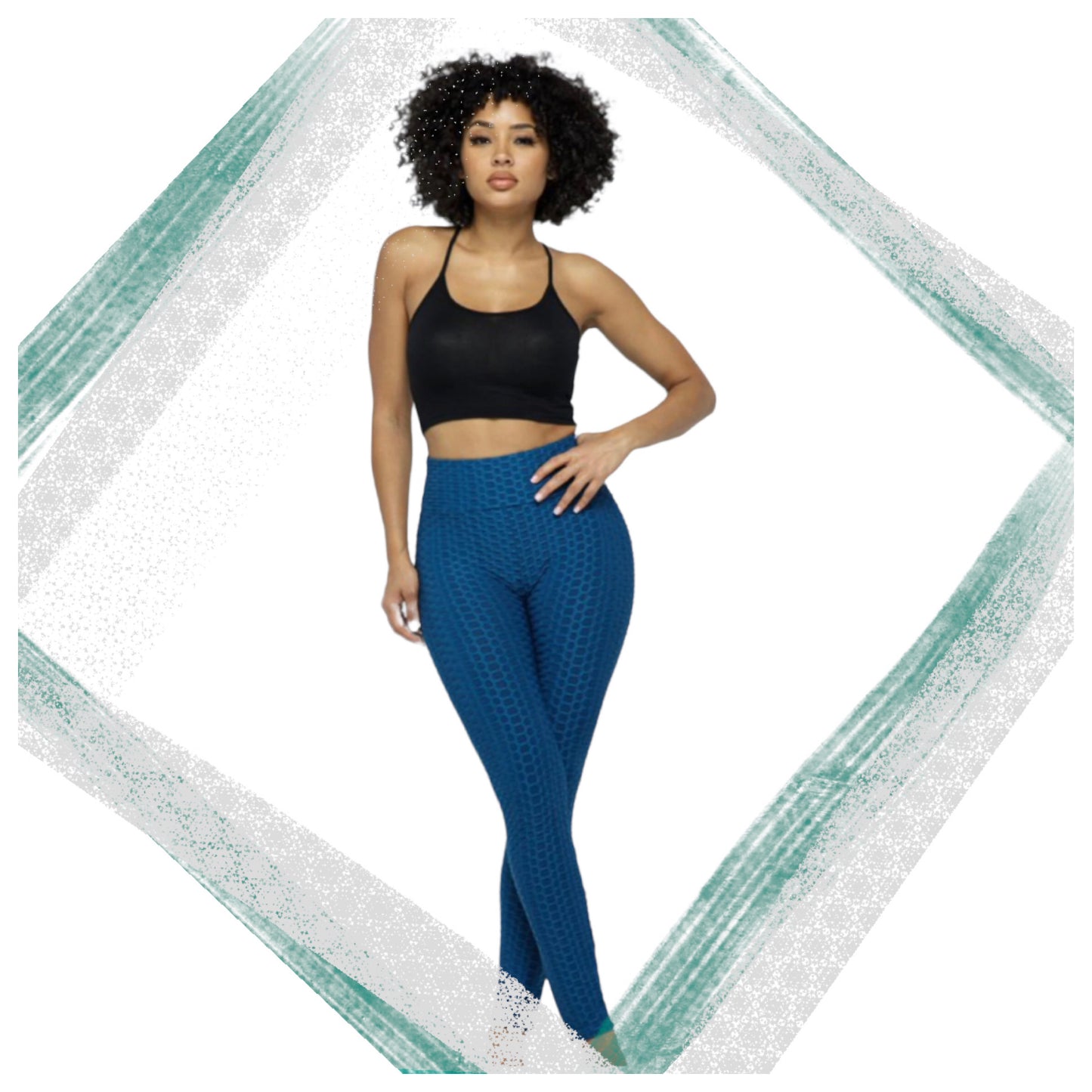 Sale! Bootylicious Honeycomb Jade Yoga Leggings