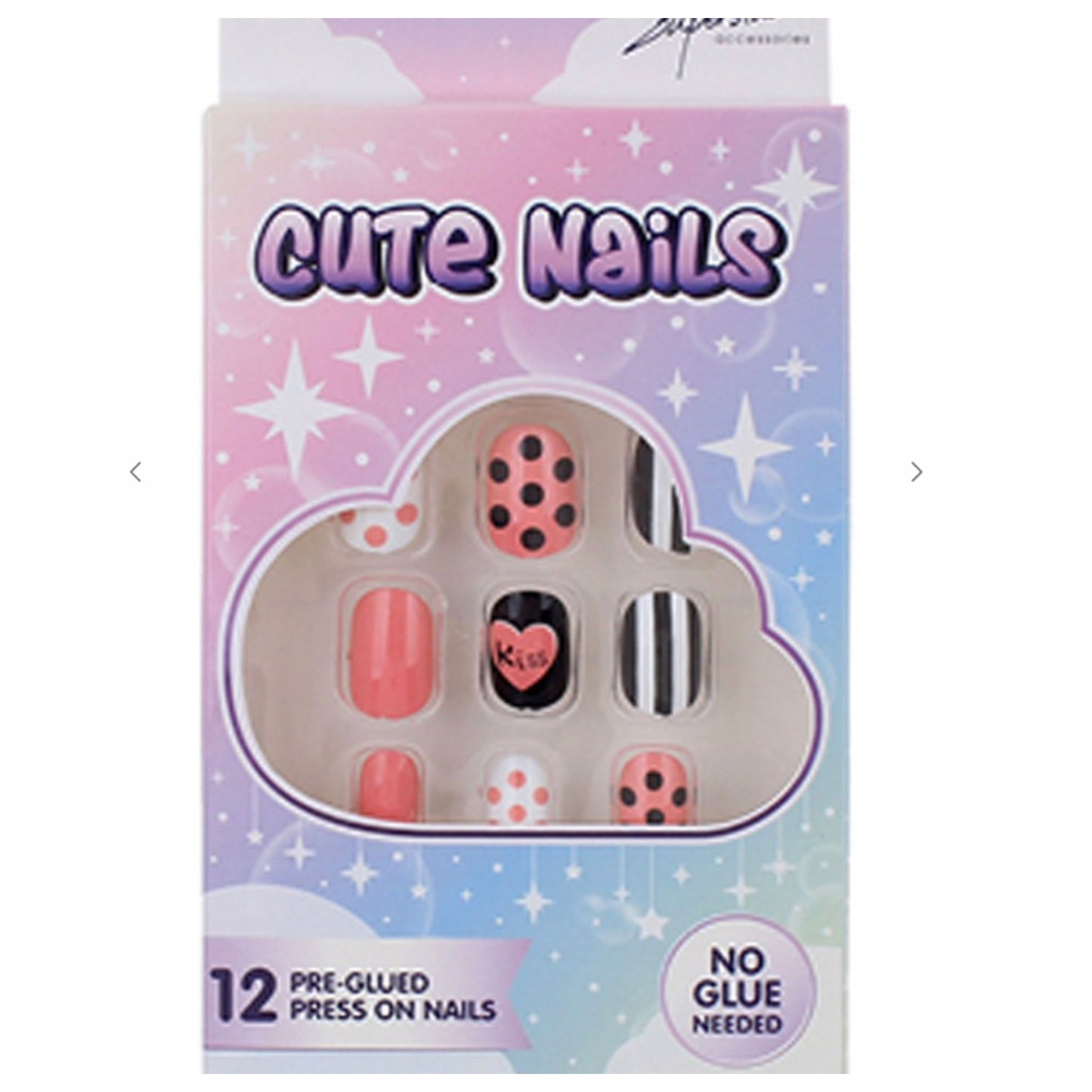 Adorable Little Princess Press On Nails - 12 Choices