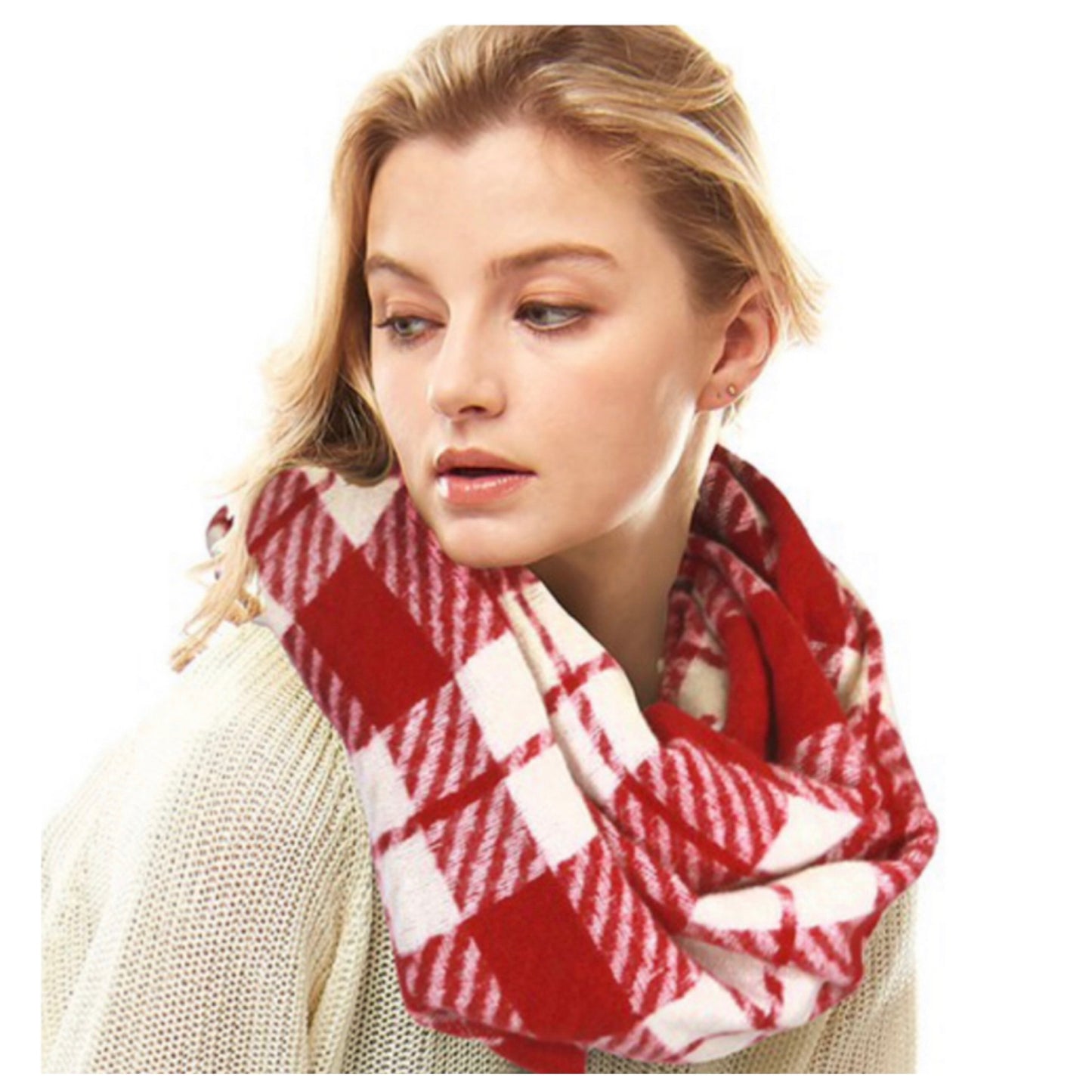 Super Soft Plaid Infinity Scarves-Wrap-Cowl-Winter Accessories