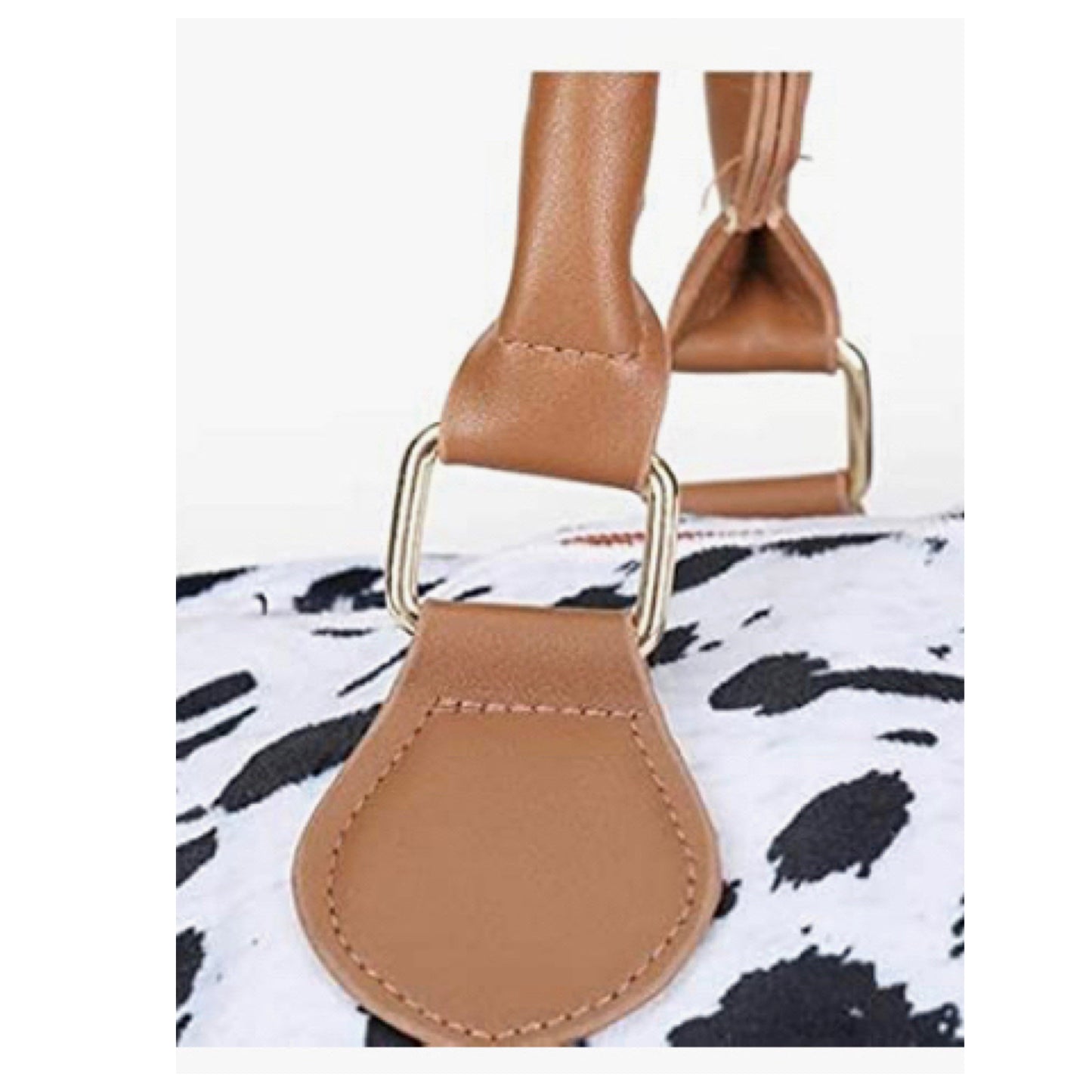 Gotta Get It! Black White Cow Print XL Weekender Bag