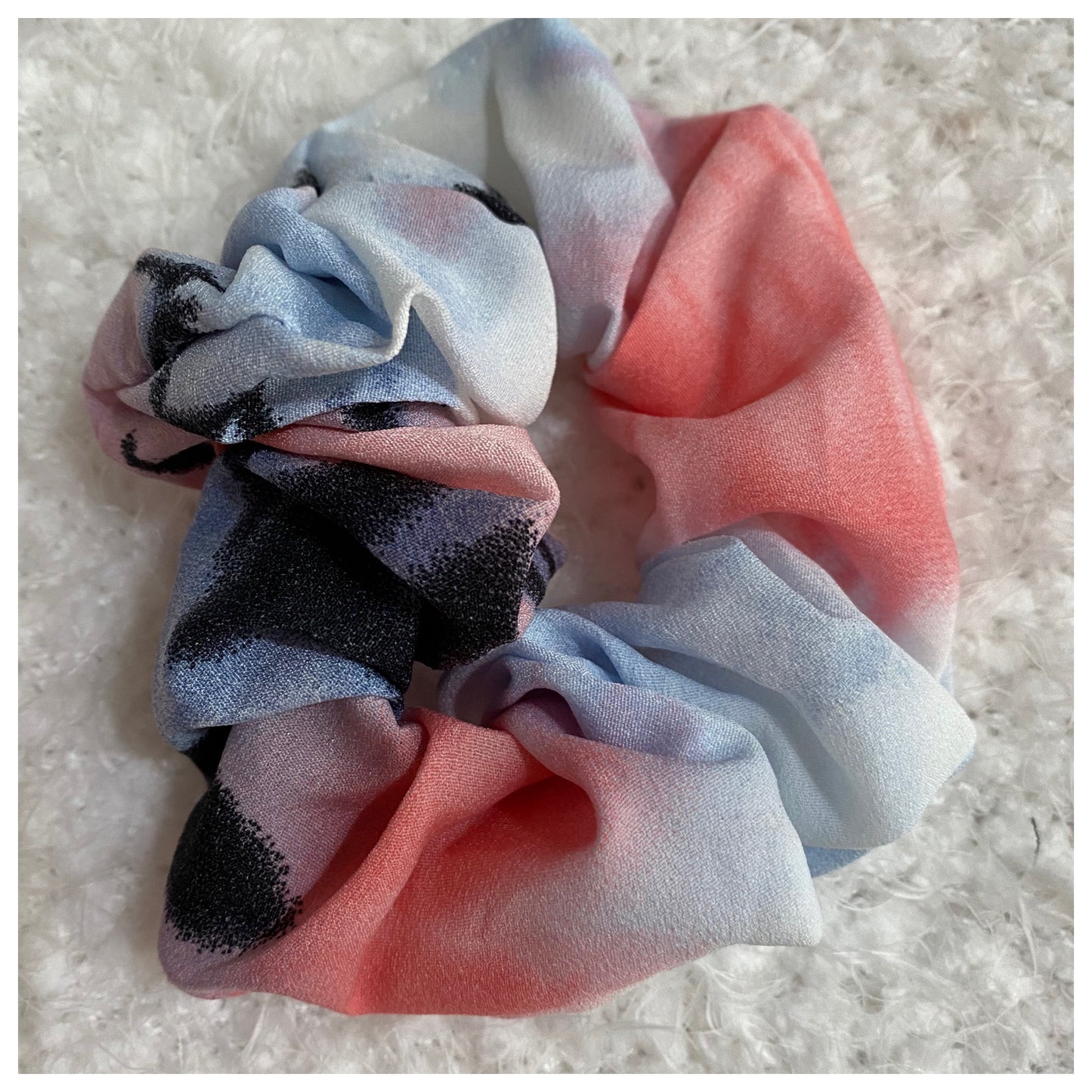 Set of 2 Vibrant Tie-dye Hair Scrunchies