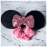 Ashlyn’s Adorable Sequin Bow Mouse Ears Polkadot Hair Scrunchies