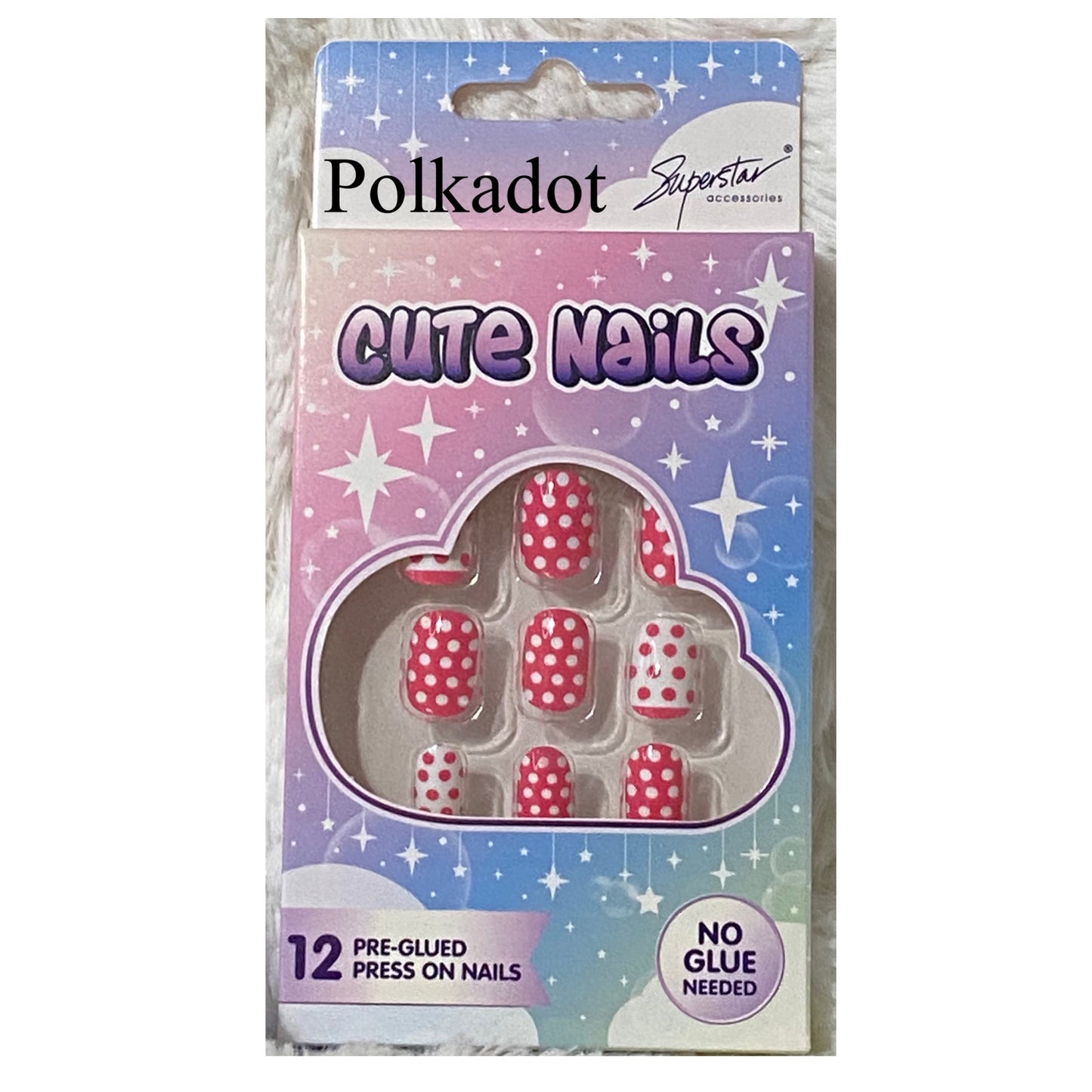 Adorable Little Princess Press On Nails - 12 Choices