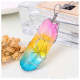 Stunning Wire Wrap Multi Color Crystal Necklace