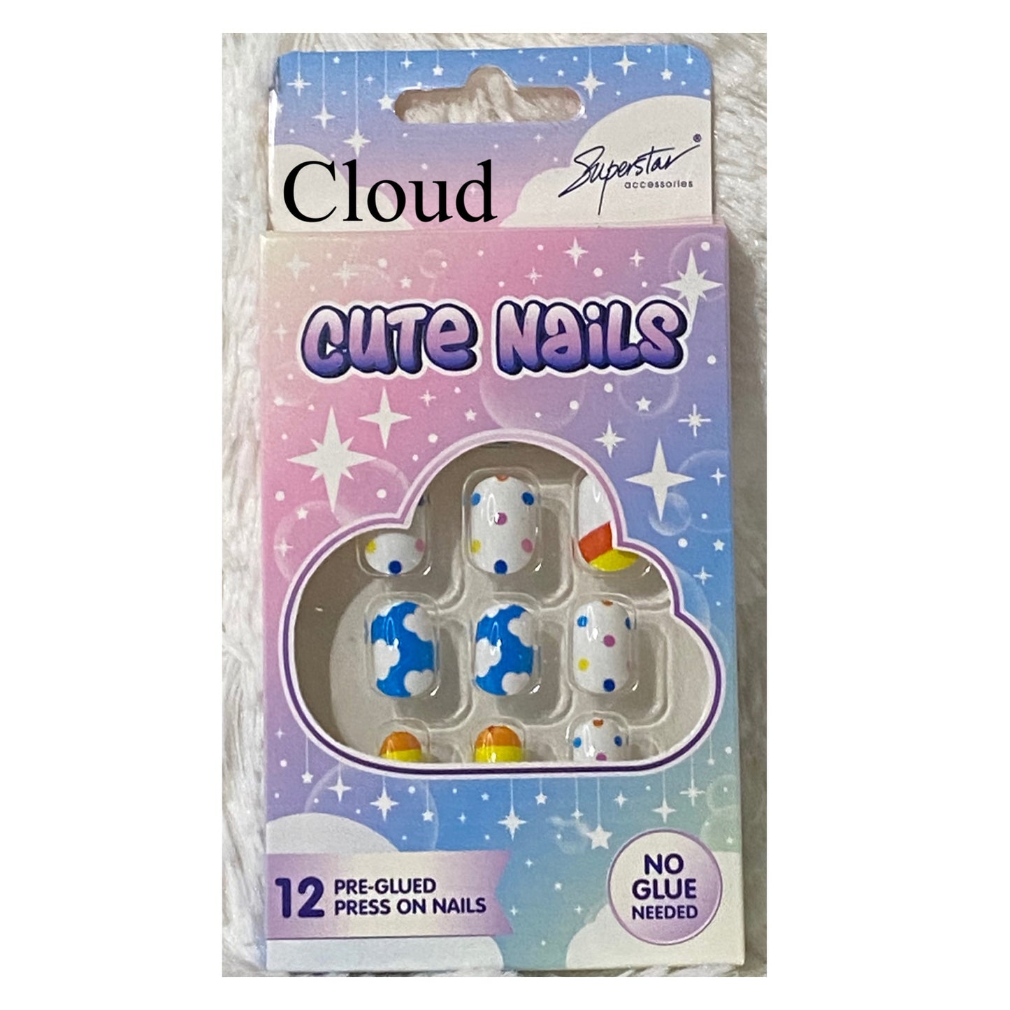 Adorable Little Princess Press On Nails - 12 Choices