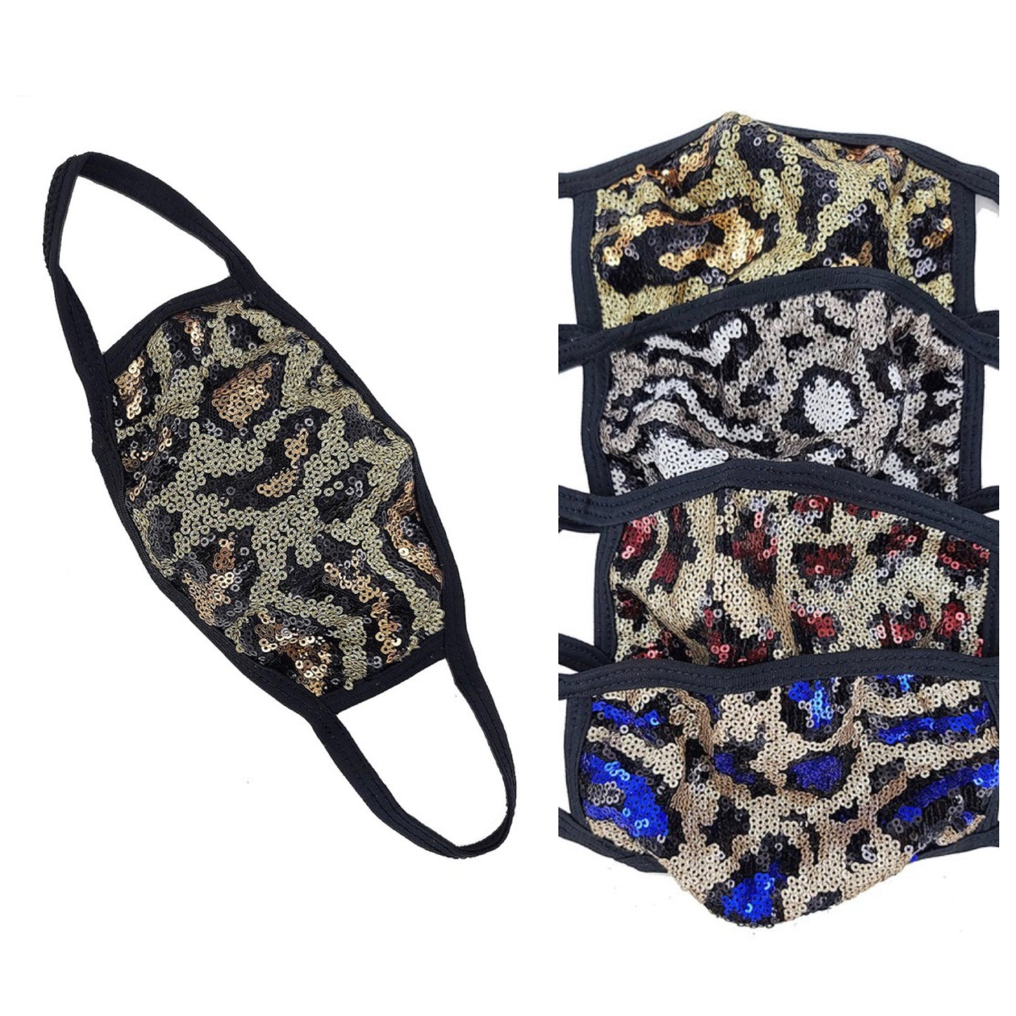Keeping it in Style! Leopard Sequin Fashion Face Wear