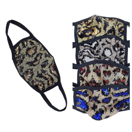 Keeping it in Style! Leopard Sequin Fashion Face Wear