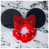 Ashlyn’s Adorable Sequin Bow Mouse Ears Polkadot Hair Scrunchies