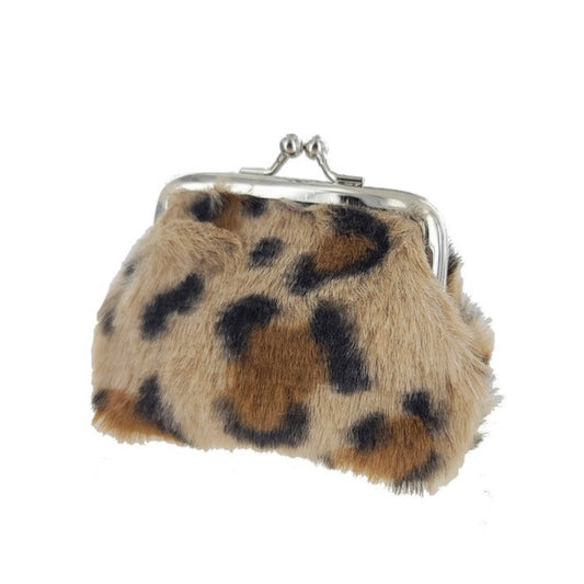 Adorable Leopard Fur Coin Purse