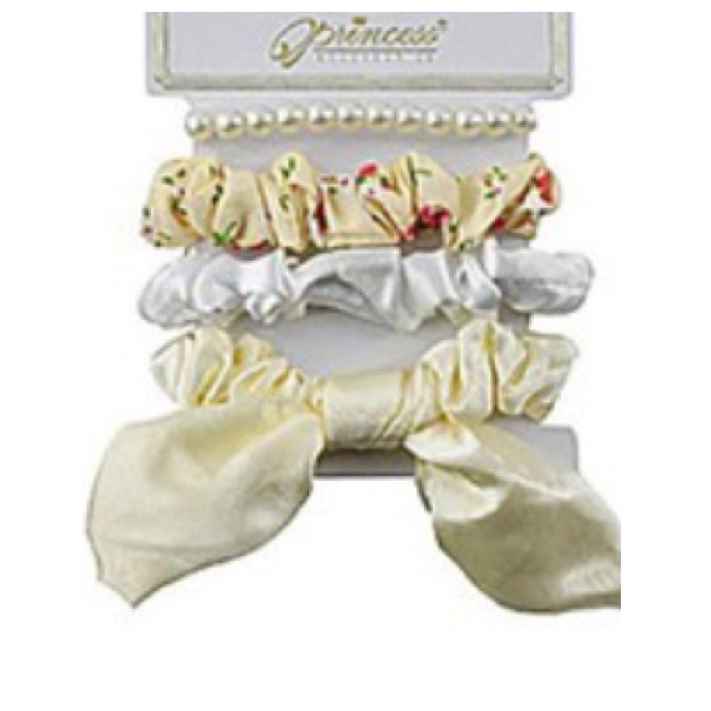 Adorable 4pc Hair Bow, Scrunchy Set - 6 Colors