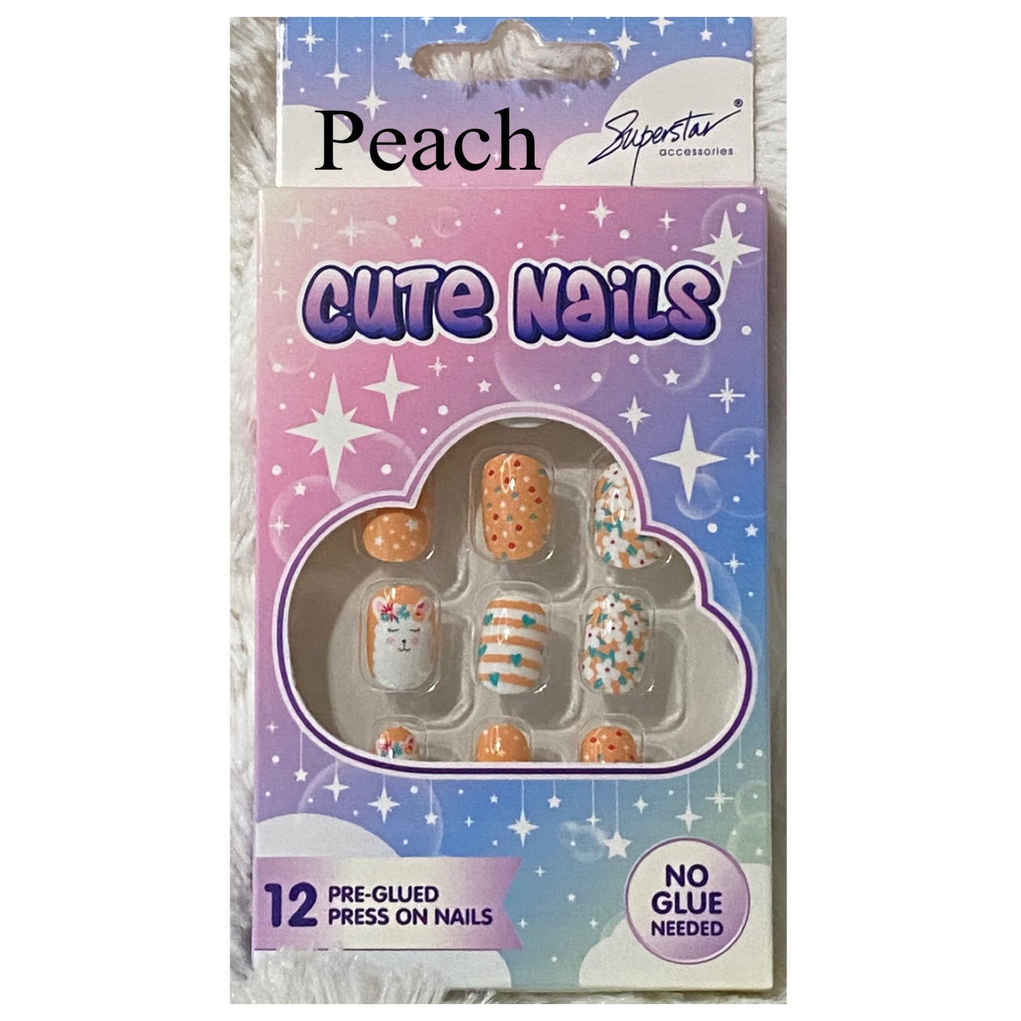 Adorable Little Princess Press On Nails - 12 Choices