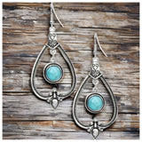 Ashlyn’s Turquoise & Silver Open Cut Dangle Earrings