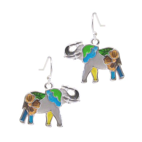 Hawaiian Style Elephant Earrings