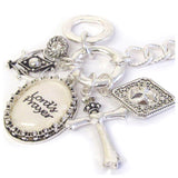 Inspirational Lords Prayer Charm Toggle Bracelet